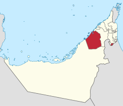 Location of Dubai in the UAE