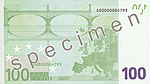 100 euro note of the 2002-2019 series(Reverse)