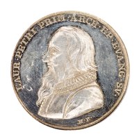 Front of medal depicting Laurentius Petri in profile, 1842