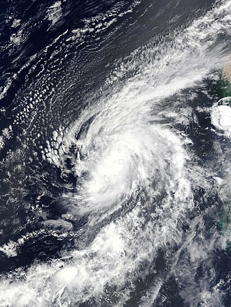 12george1 (submissions) raised three hurricane-related articles to good article status. (Hurricane Fred of the 2015 Atlantic hurricane season shown.)