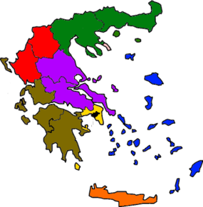 Kallikratis administrative divisions as of 2010