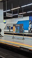 The station in February 2023, after its name was reverted to simply "Botafogo"