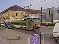 Modernerer Sprengtriebwagen auf Tatra T4-Basis bei der Straßenbahn Kaliningrad