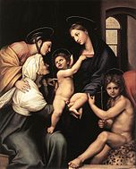 Raphael and Assistants Madonna dell'Impannata. 158 × 125 cm.