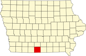 Map of Iowa highlighting Decatur County