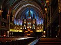 Hochaltar und Zelebrationsaltar in der Kirche Notre-Dame de Montréal