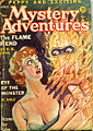 Cave's "The Flames Fiend" was the cover story in the second issue of New Mystery Adventures in 1935