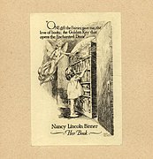 Bookplate for Nancy Lincoln Binner