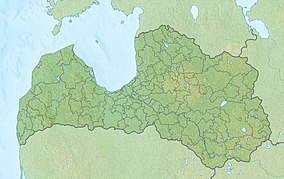 Map showing the location of Gauja National Park
