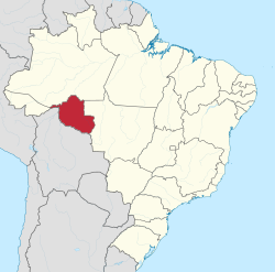 Location of State of Rondônia in Brazil