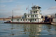 Towboat William Clark upbound in Portland Canal, Louisville, Kentucky, USA, 1998