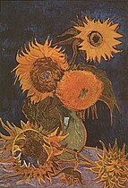 Fünf Sonnenblumen