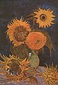 Vincent van Gogh: Fünf Sonnenblumen in einer Vase, 1888, zerstört