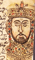 Depiction of Michael I in the 15th-century Mutinensis gr. 122.