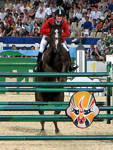 McLain Ward und Sapphire bei den Olympischen Reitsportwettbewerben, Hongkong 2008