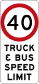 (R4-229) Truck and Bus Speed Limit (used in New South Wales)