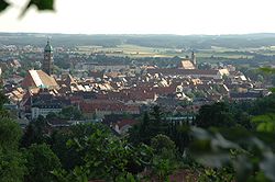 View from Mariahilfberg towards the Amberg Old Town