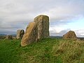 The standing stones feature at Cairnmount (Sourlie Hill)