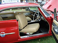 Swiveling front seats to ease entry and exit in a 1960 Chrysler 300F