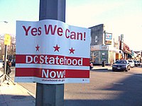 DC Statehood Now sign in 2009