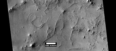 Ridges, as seen by HiRISE under HiWish program. These may be the result of dikes or faults.