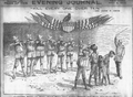One of the New York Journal's most infamous cartoons, depicting Philippine–American War General Jacob H. Smith's order "Kill Everyone over Ten," from the front page on May 5, 1902.