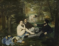 Luncheon on the Grass by Édouard Manet also caused a scandal at the Paris Salon of 1863 and helped make Manet famous