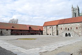 The courtyard of the castle
