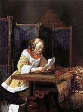 A Lady Reading a Letter (1662)