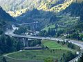Kurviger Anstieg zum Nordportal des Gotthard-Strassentunnels