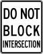 Zeichen R10-7 Kreuzung nicht blockieren