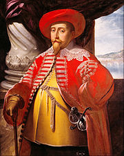 Gustavus Adolphus in a red coat called delia, from 1631 or 1632
