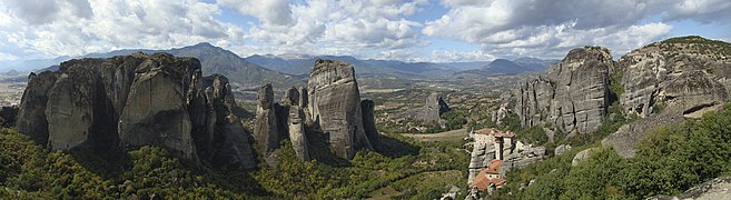 Panorama of the Meteora valley