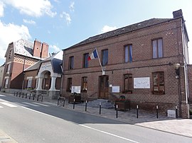 The town hall and school of Neuve-Maison