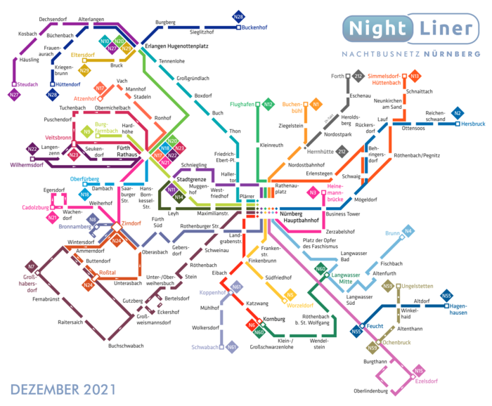 Liniennetz deS Nightliners