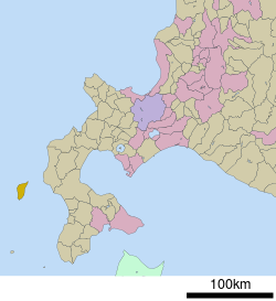Location of Okushiri in Hokkaido (Hiyama Subprefecture)