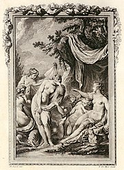 Callisto discovered by Diana, engraving by Noël Le Mire.