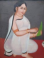 Paan Sundari, oil on canvas, late 19th century