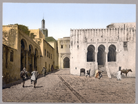 Old tribunal, Kasbah Mosque, Kasbah Palace entrance and Bayt al-mal (treasury), c. 1900