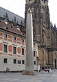 15.5 m high obelisk in Prague Castle originating from Javořice massif