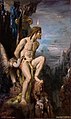Image 3Prometheus (1868) by Gustave Moreau. In the mythos of Hesiodus and possibly Aeschylus (the Greek trilogy Prometheus Bound, Prometheus Unbound and Prometheus Pyrphoros), Prometheus is bound and tortured for giving fire to humanity. (from Myth)