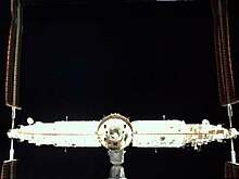 Rear view of Tiangong Space Station, taken by Tianzhou cargo spacecraft ahead of docking.
