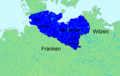 Größte Ausdehnung des abodritischen Herrschaftsgebietes unter Drasco 804–810