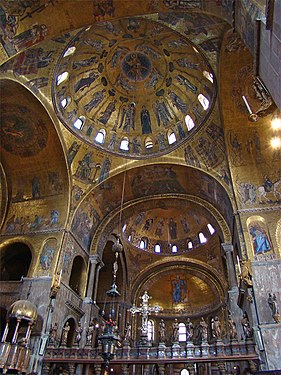 The glowing blue and gold mosaics of San Marco's, Venice