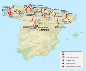 Karte Vuelta a España 2012
