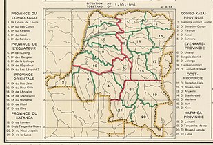 1926 provinces and districts, Moyen Congo dissolved
