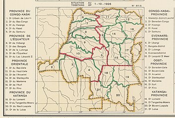 1926 provinces and districts. Some boundary refinements