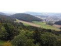 Blick vom Altberg Richtung Osten zum Hasleren (583 m ü. M.)