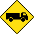 (W5-22) Trucks Crossing or Entering