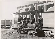 Foden rail tractor at Tabooba in 1944